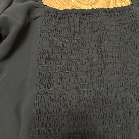 Abercrombie & Fitch Long-Sleeve Sweetheart Puff Sleeve Top - Black Size Small - Picture 4 of 11